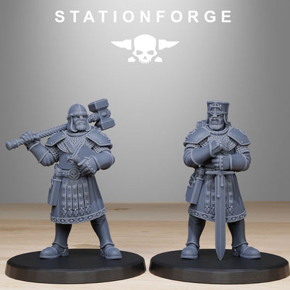 Imperial Army Melee Infantry, proxy miniature, 28mm heroic scale unpainted resin, view 7