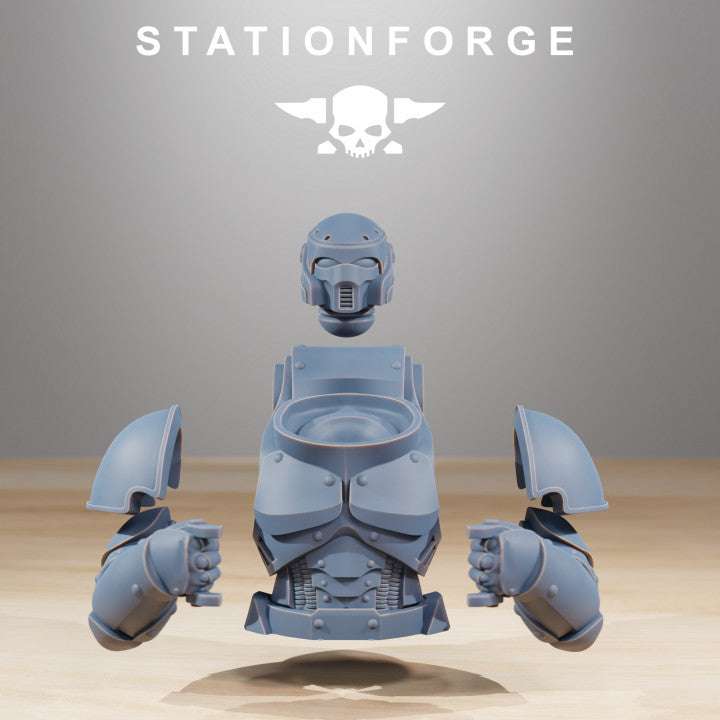 Space Knights Dominator Tank, proxy miniature, 28mm heroic scale unpainted resin, view 4
