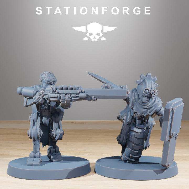 Tech Priests Scavenger Halflings (10 Units), 28mm heroic scale unpainted resin, view 6