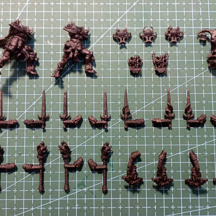 Dark Space Knights Coven Additional Bits Set, resin conversion bits, 28mm heroic scale unpainted resin, vi