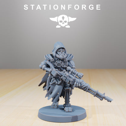 Scavenger Defender MK1, Tech Priests proxy miniature, 28mm heroic scale unpainted resin, view 6