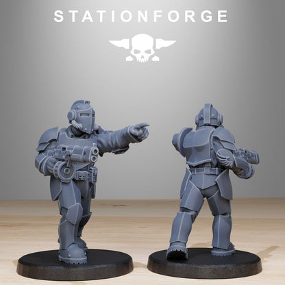 Imperial Army Grim Guard Enforcers (11 Units), 28mm heroic scale unpainted resin, view 10