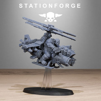 Orks Helicopters, proxy miniature, 28mm heroic scale unpainted resin, view 6