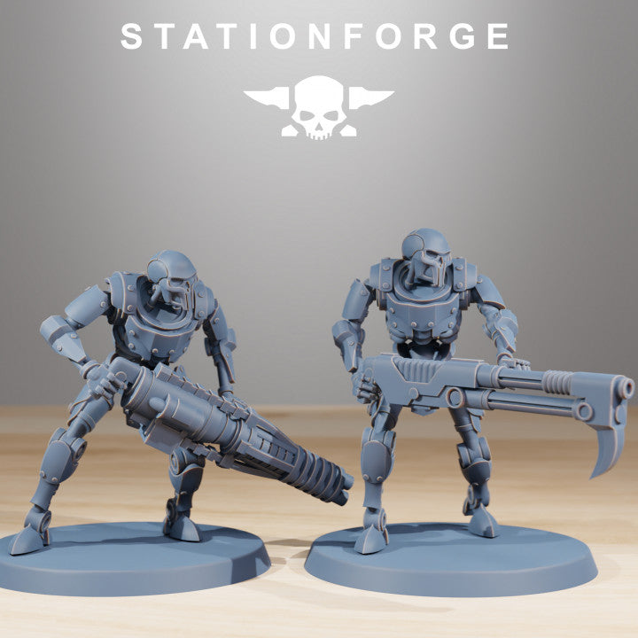 Necro X1 Infantry (10 Units), proxy miniature, squad, 28mm heroic scale unpainted resin, view 6