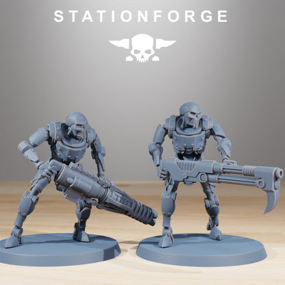 Necro X1 Infantry (10 Units), proxy miniature, squad, 28mm heroic scale unpainted resin, view 6