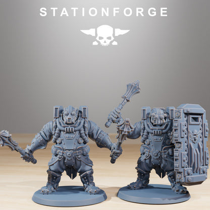 Tech Priests Heavy Support, 28mm heroic scale unpainted resin, view 4