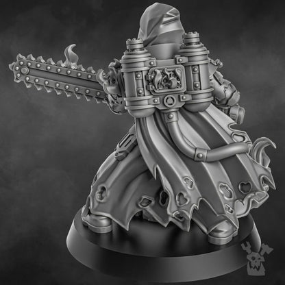 Furio The Ashblood, Battle Sisters proxy miniature, character, 28mm heroic scale unpainted resin, view 6