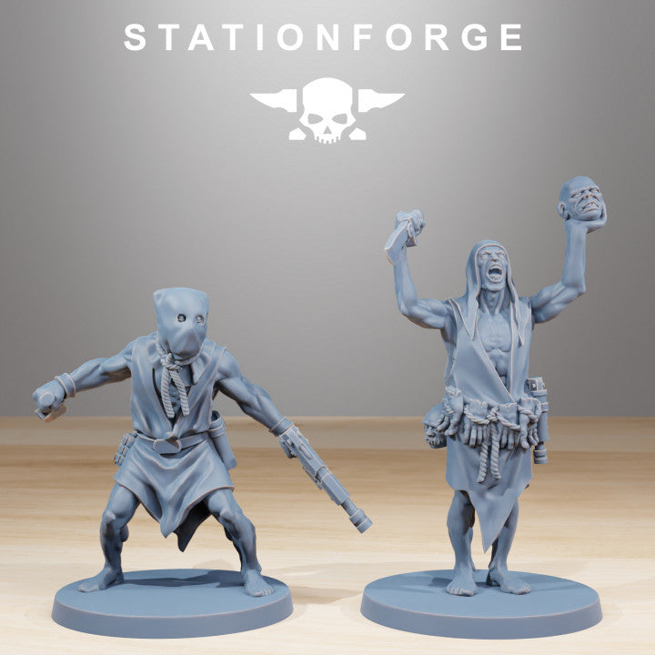 Dark Space Knights Guard Fanatics (10 Units), proxy miniature, squad, 28mm heroic scale unpainted resin, view 2