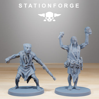 Dark Space Knights Guard Fanatics (10 Units), proxy miniature, squad, 28mm heroic scale unpainted resin, view 2