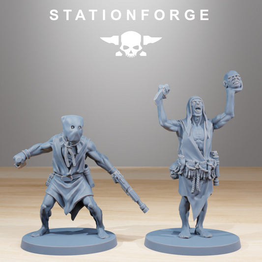 Dark Space Knights Guard Fanatics (10 Units), proxy miniature, squad, 28mm heroic scale unpainted resin, view 2