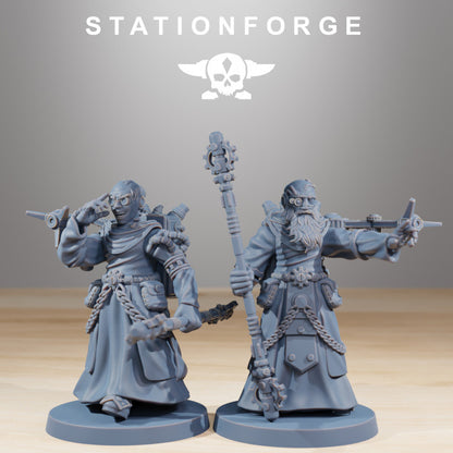 Tech Priests Forager Preachers (10 Units), 28mm heroic scale unpainted resin, view 6