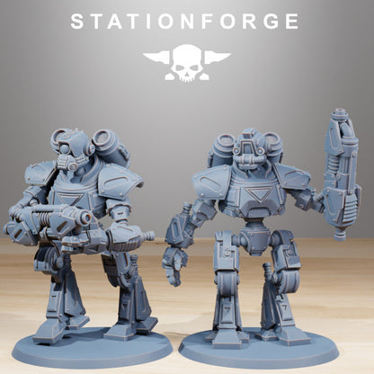 Tech Priests Scavenger Mechanods (10 Units), 28mm heroic scale unpainted resin, view 3