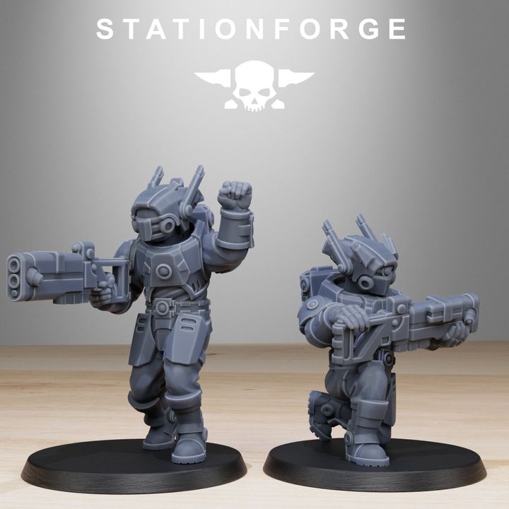 Tuai Assault Squad (10 Units), proxy miniature, 28mm heroic scale unpainted resin, view 6