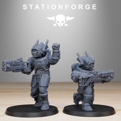 Tuai Assault Squad (10 Units), proxy miniature, 28mm heroic scale unpainted resin, view 6