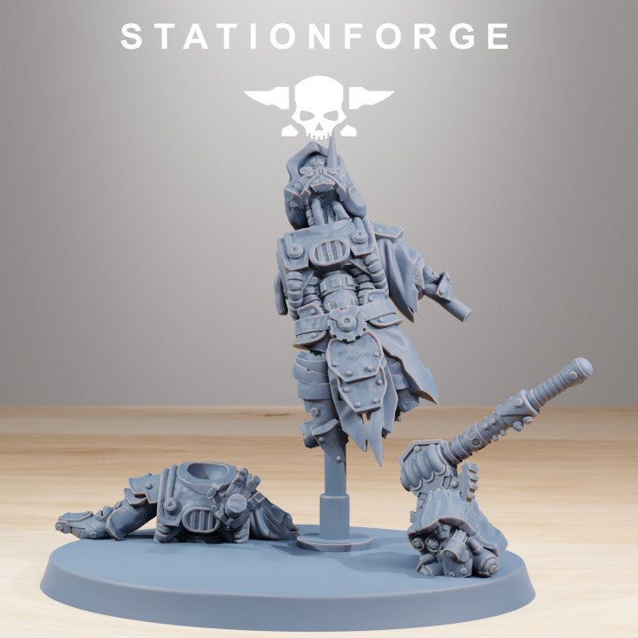 Tech Priests Scavenger Wounded (10 Units), 28mm heroic scale unpainted resin, view 4