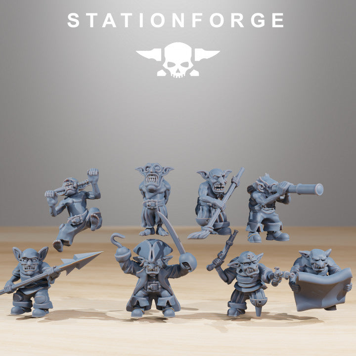Orks Gobs Short Pearl Battle Ship, proxy miniature, 28mm heroic scale unpainted resin, view 6