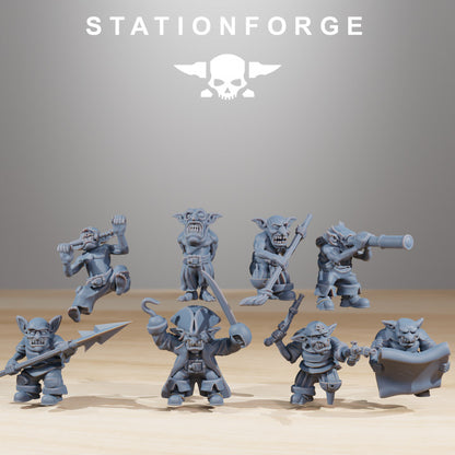 Orks Gobs Short Pearl Battle Ship, proxy miniature, 28mm heroic scale unpainted resin, view 6