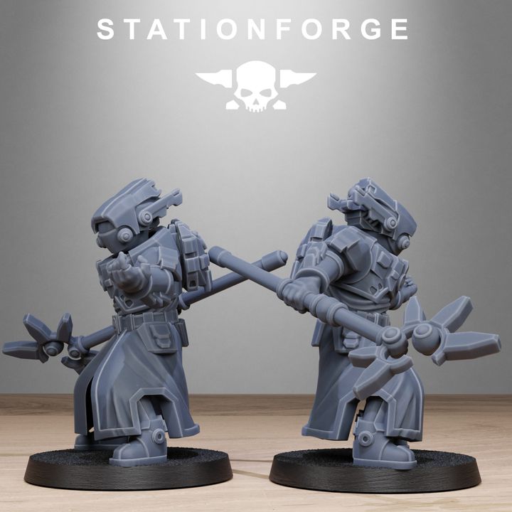 Tuai Priests, proxy miniature, character, 28mm heroic scale unpainted resin, view 6