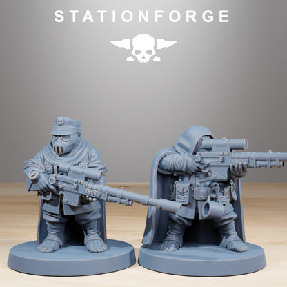 Imperial Army Grim Guard Skulldarts (10 Units), 28mm heroic scale unpainted resin, view 5