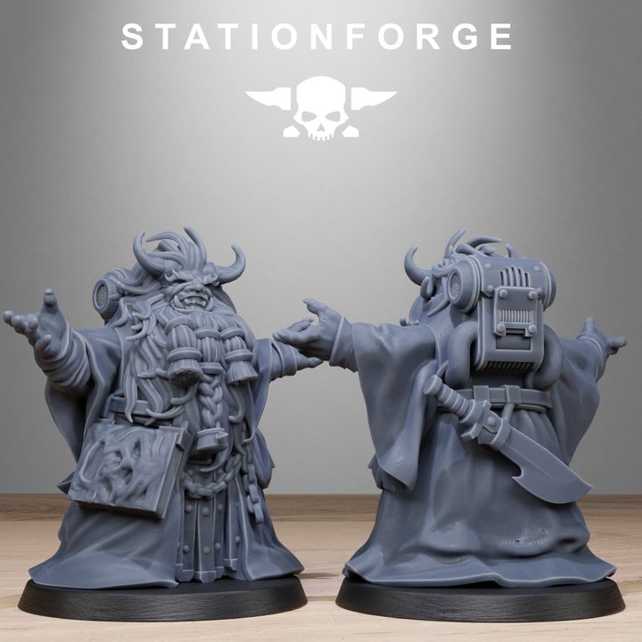 Dark Space Knights Guard Dwarves, proxy miniature, infantry, 28mm heroic scale unpainted resin, view 10