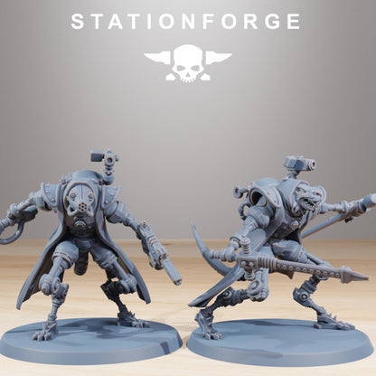 Tech Priests Raticus Curdsters (10 Units), 28mm heroic scale unpainted resin, view 3