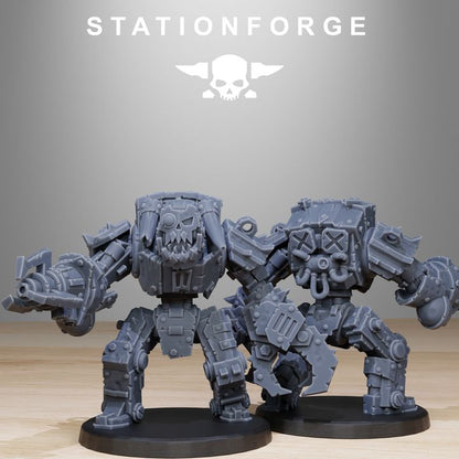 Orks Bots Infantry Modular Kit (10 Units), proxy miniature, squad, 28mm heroic scale unpainted resin, view 6