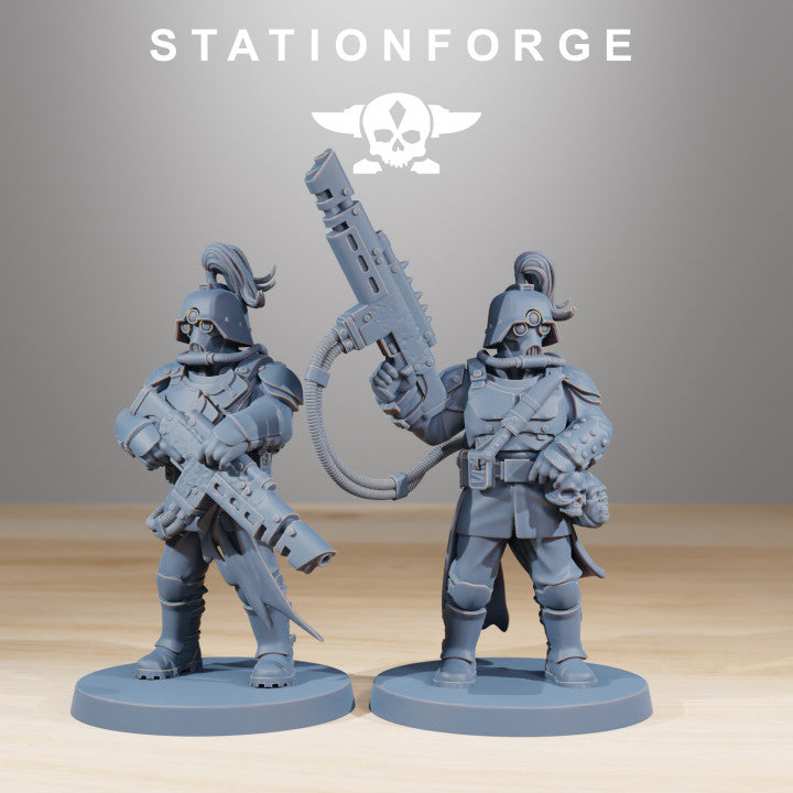 Dark Space Knights Guard The Forsaken (13 Units), proxy miniature, squad, 28mm heroic scale unpainted resin, vi, view 6
