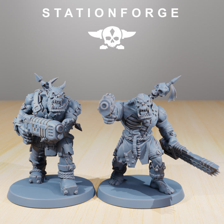 Orks Plague Spreadaz, proxy miniature, 28mm heroic scale unpainted resin, view 3
