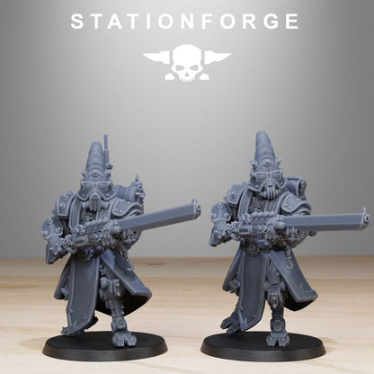 Tech Priests Scavenger Hooded Cultists (10 Units), 28mm heroic scale unpainted resin, view 7