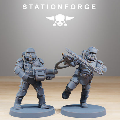 Imperial Army Vaskar Commandos Heads (11 Units), 28mm heroic scale unpainted resin, view 3