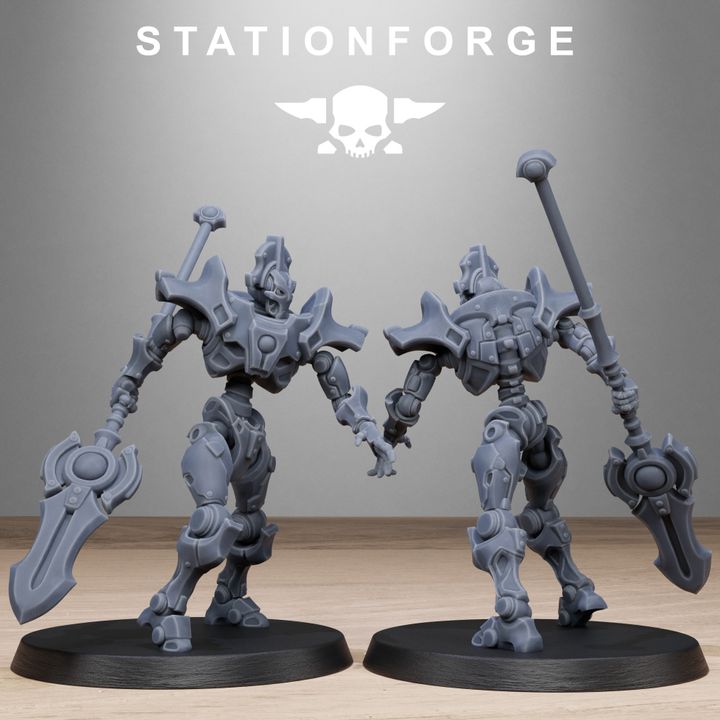 Necro Blades, proxy miniature, 28mm heroic scale unpainted resin, view 10