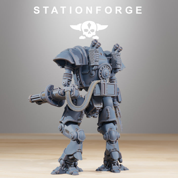 Scavenger Armageddon, Tech Priests proxy miniature, 28mm heroic scale unpainted resin, view 8