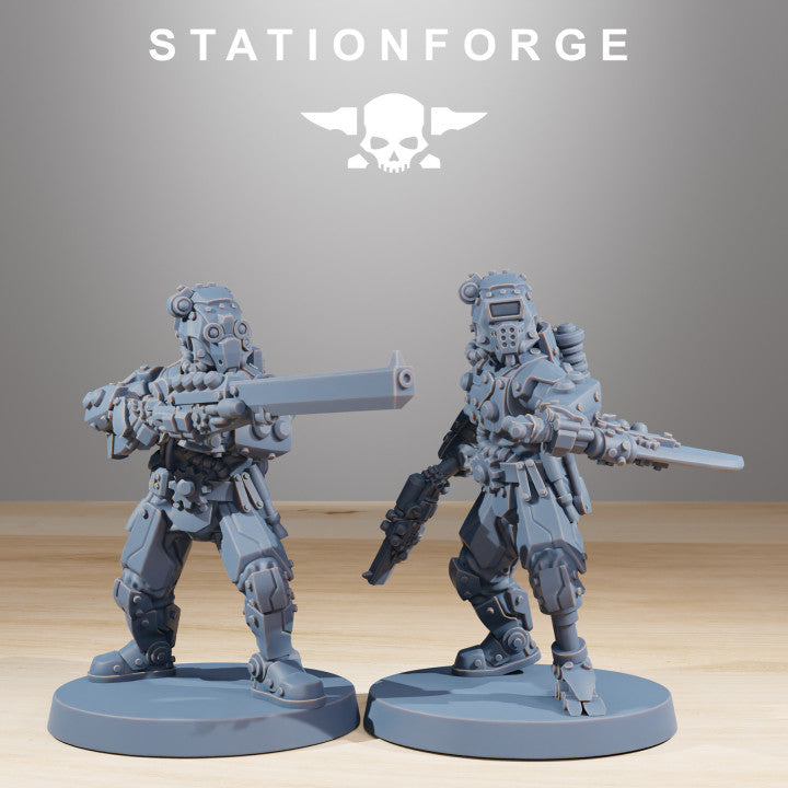 Tech Priests Scavenger Security Patrol (10 Units), 28mm heroic scale unpainted resin, view 6