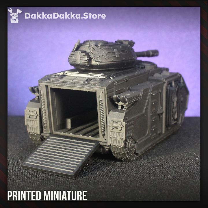 Battle Sisters Apc, proxy miniature, transport, 28mm heroic scale unpainted resin, view 6