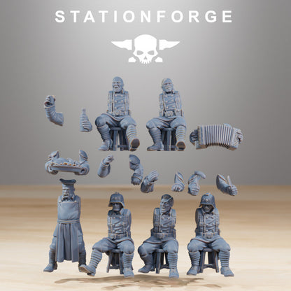 Grim Guard Holiday Feast, Imperial Army proxy miniature, infantry, 28mm heroic scale unpainted resin, view 5