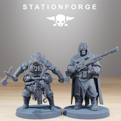 Dark Space Knights Guard Nomads, proxy miniature, infantry, 28mm heroic scale unpainted resin, view 3