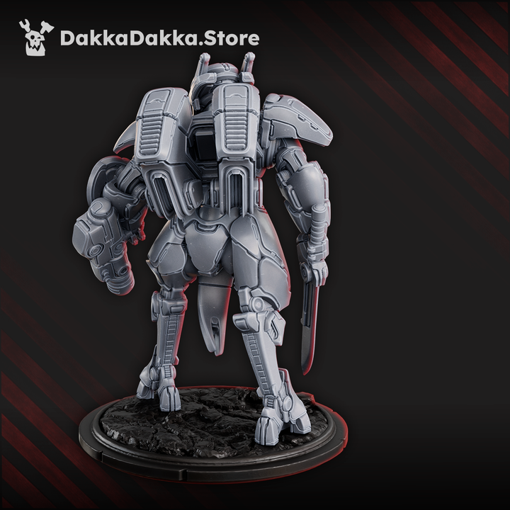 Tuai Commander Closesight, proxy miniature, character, 28mm heroic scale unpainted resin, view 6