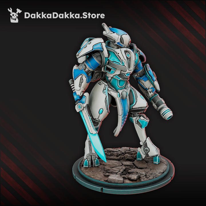 Tuai Commander Closesight, proxy miniature, character, 28mm heroic scale unpainted resin, view 2