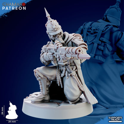 Imperial Army Iron Korps At Ease Trenchers (15 Units), 28mm heroic scale unpainted resin, view 5