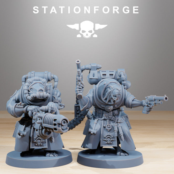 Tech Priests Raticus Grunts (11 Units), 28mm heroic scale unpainted resin, view 7
