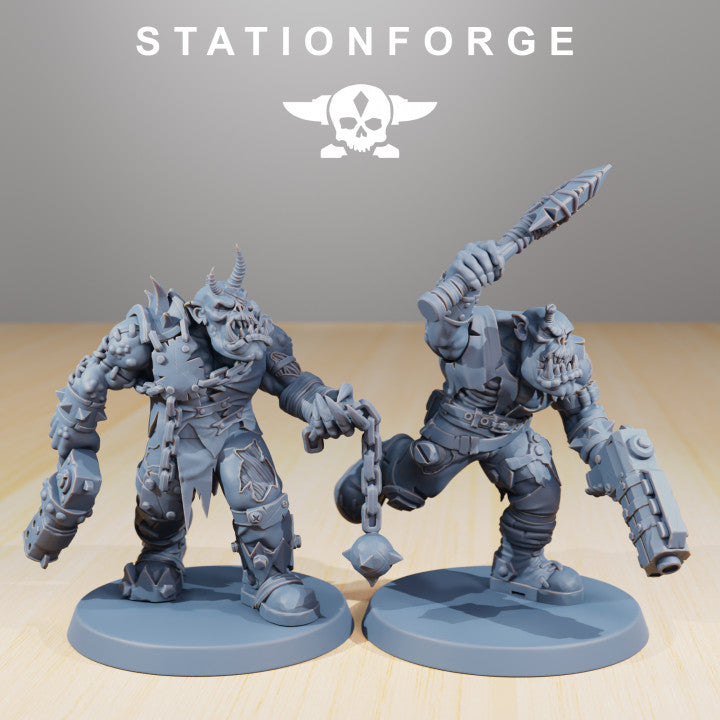 Orks Plague Spreadaz, proxy miniature, 28mm heroic scale unpainted resin, view 4