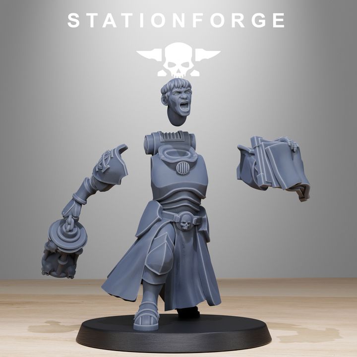 Imperial Army Pulpit, proxy miniature, 28mm heroic scale unpainted resin, view 7