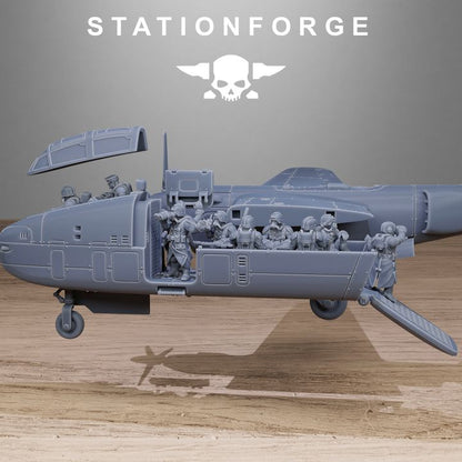 Grim Guard Vulture Plane, Imperial Army proxy miniature, infantry, 28mm heroic scale unpainted resin, view 6