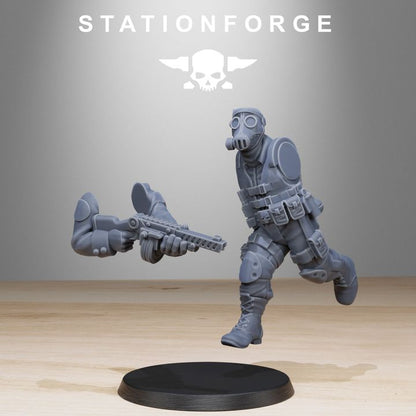 Imperial Army Grim Guard Counter Terrorists (10 Units), 28mm heroic scale unpainted resin, view 7
