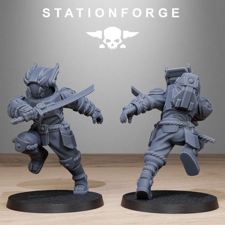 Tuai Melee Infantry, proxy miniature, 28mm heroic scale unpainted resin, view 3