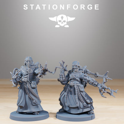 Tech Priests Forager Preachers (10 Units), 28mm heroic scale unpainted resin, view 3