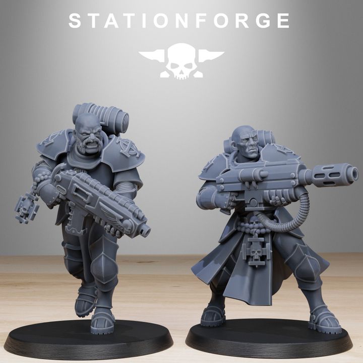 Imperial Army Brotherhood, proxy miniature, 28mm heroic scale unpainted resin, view 7