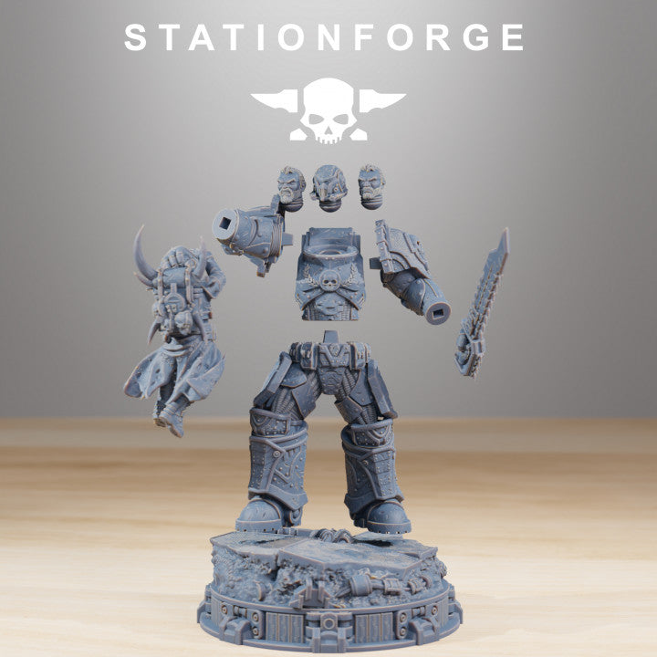 Space Knights Collectible Bust, proxy miniature, 28mm heroic scale unpainted resin, view 4