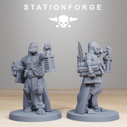 Tech Priests Scavenger Vicars (10 Units), 28mm heroic scale unpainted resin, view 5