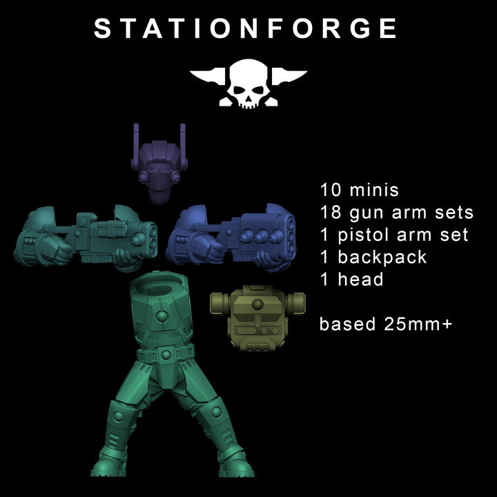 Tuai Clone Heavy Infantry, proxy miniature, 28mm heroic scale unpainted resin, view 7